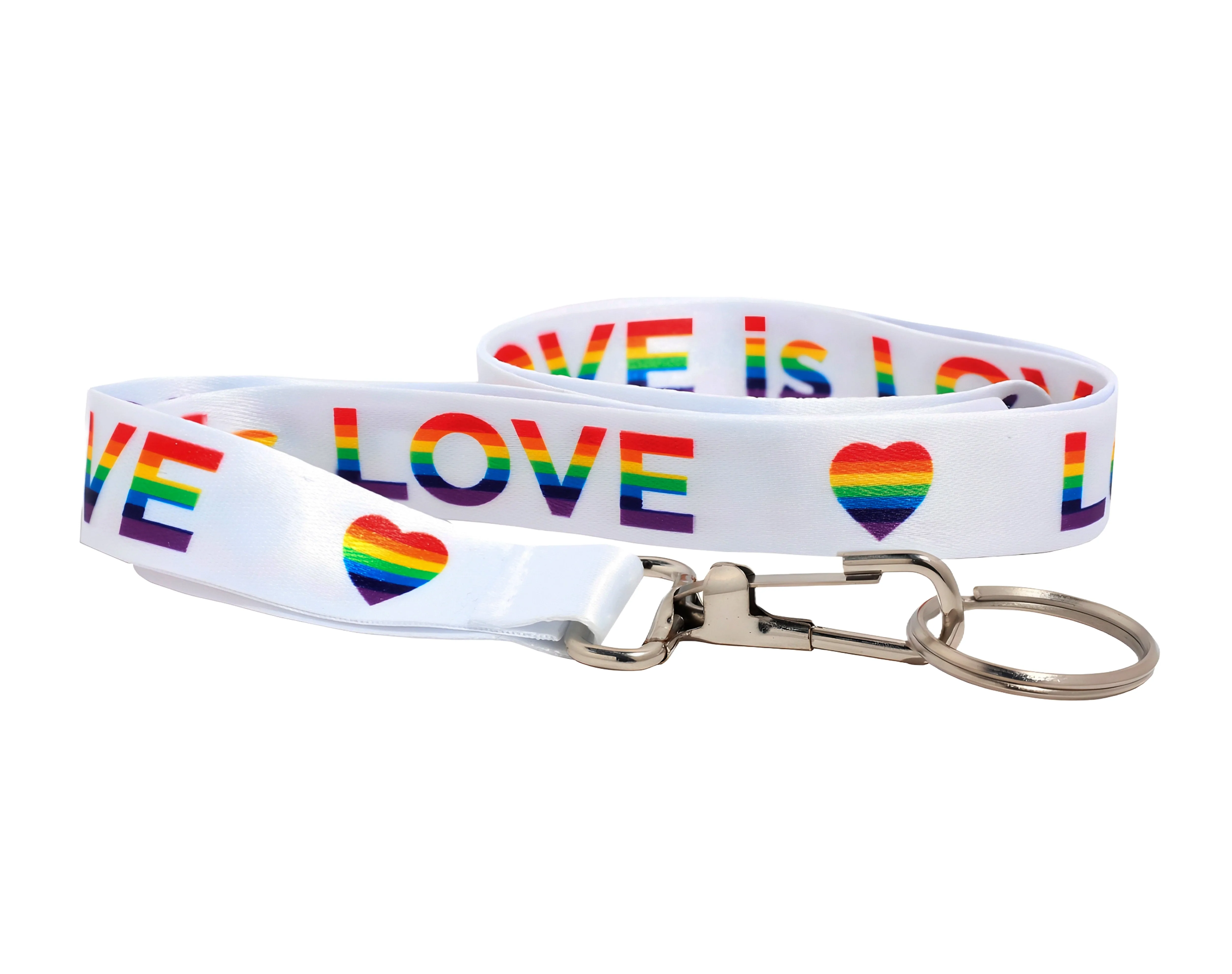 Love is Love Rainbow Heart Lanyards