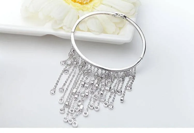 Luxury Tassel bangle silver bracelet bangle