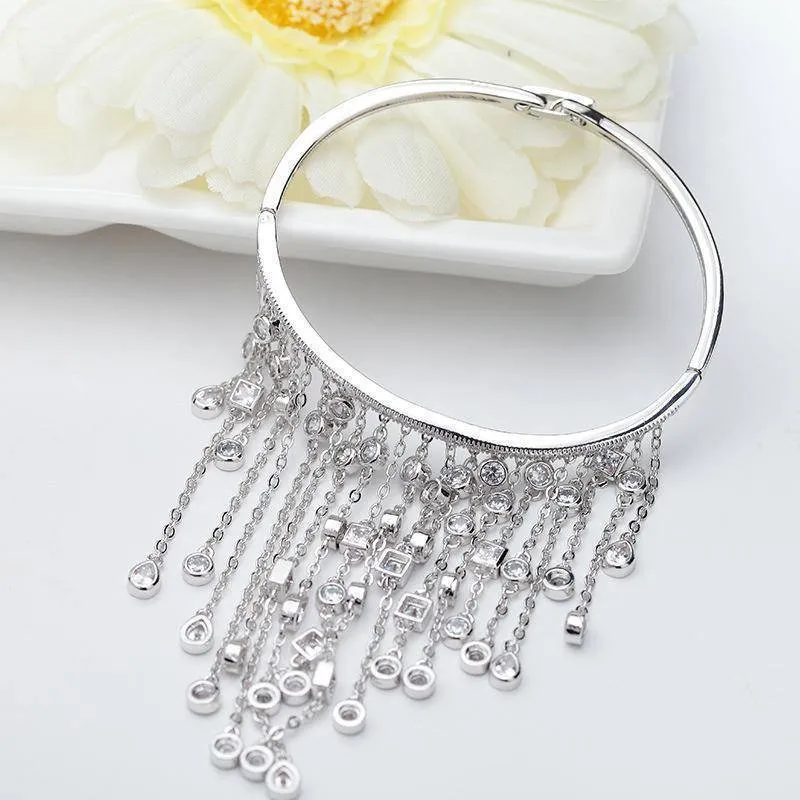 Luxury Tassel bangle silver bracelet bangle