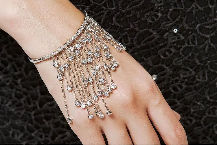 Luxury Tassel bangle silver bracelet bangle