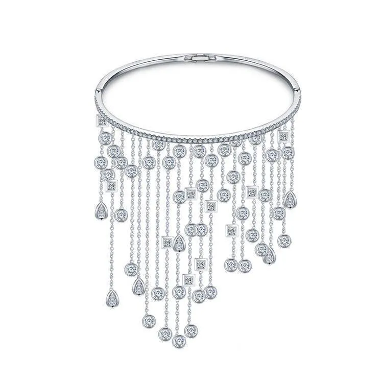 Luxury Tassel bangle silver bracelet bangle