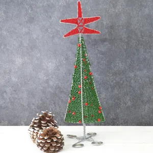 Maasai Beads Tall Decorative Tabletop Christmas Tree