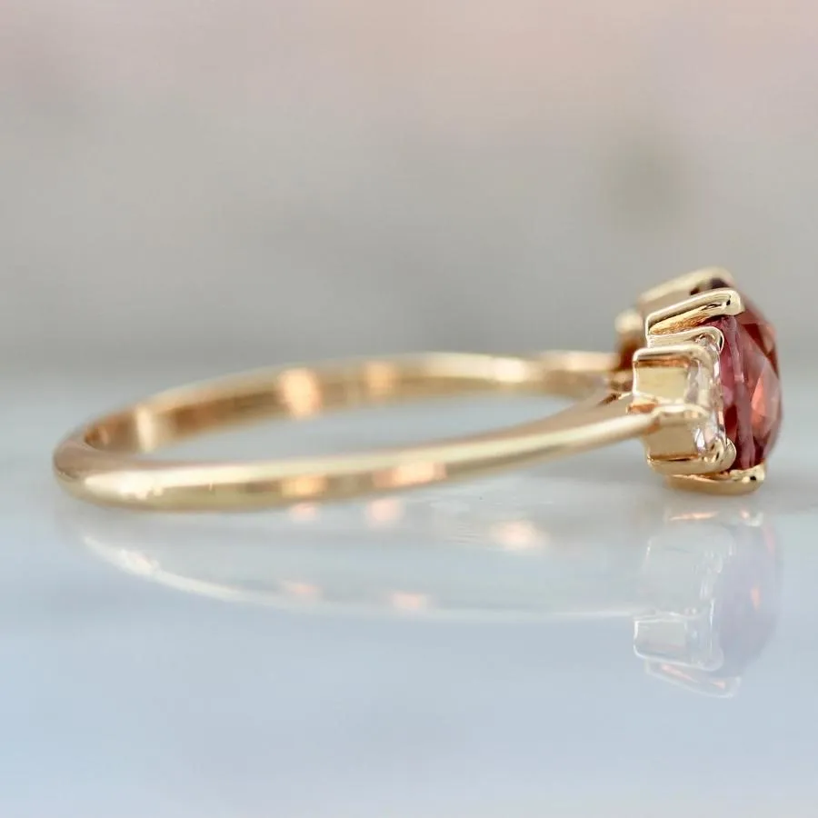 Magic Hour Pink Cushion Cut Tourmaline Ring