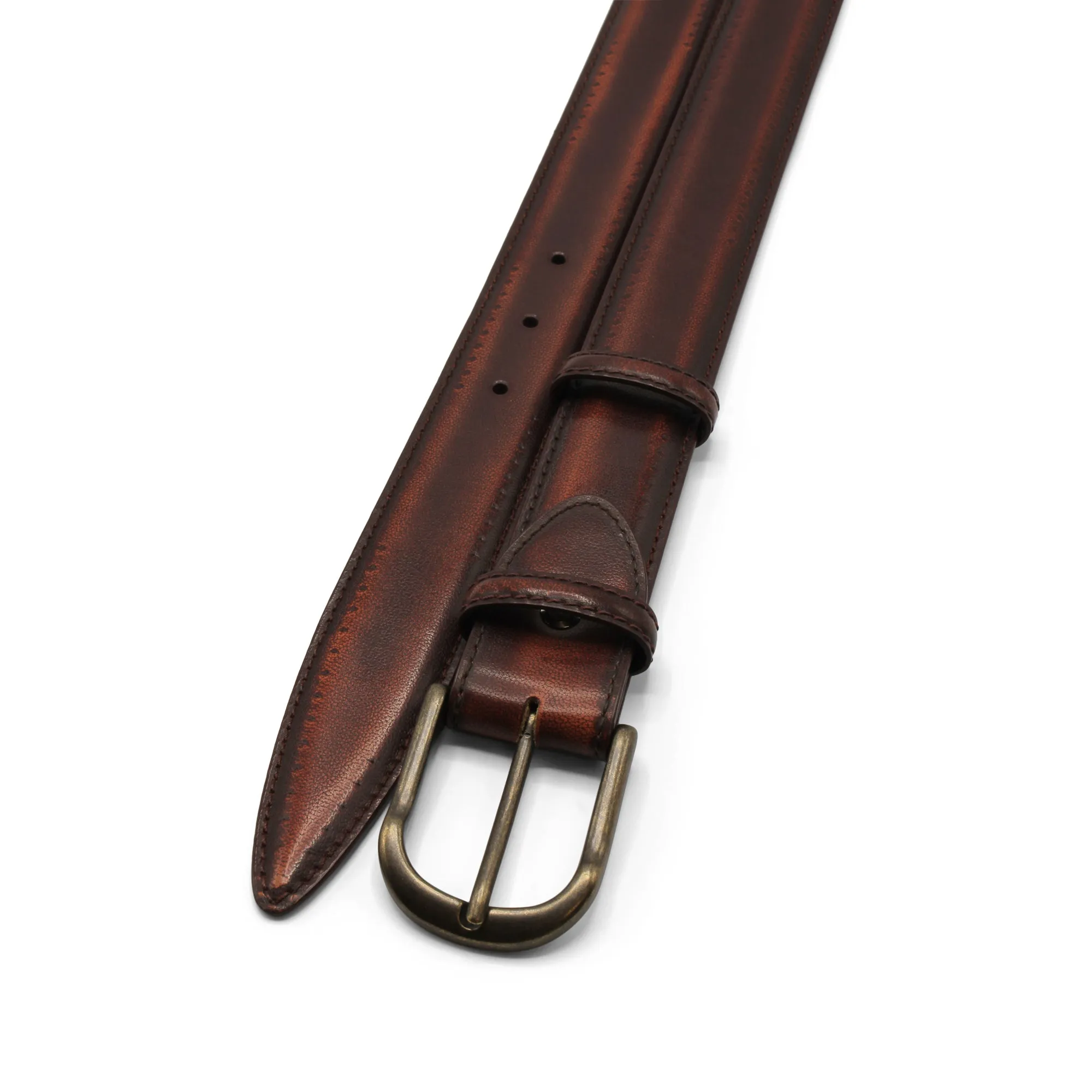 Maple Hand Burnished 'Cagney' Antique Belt