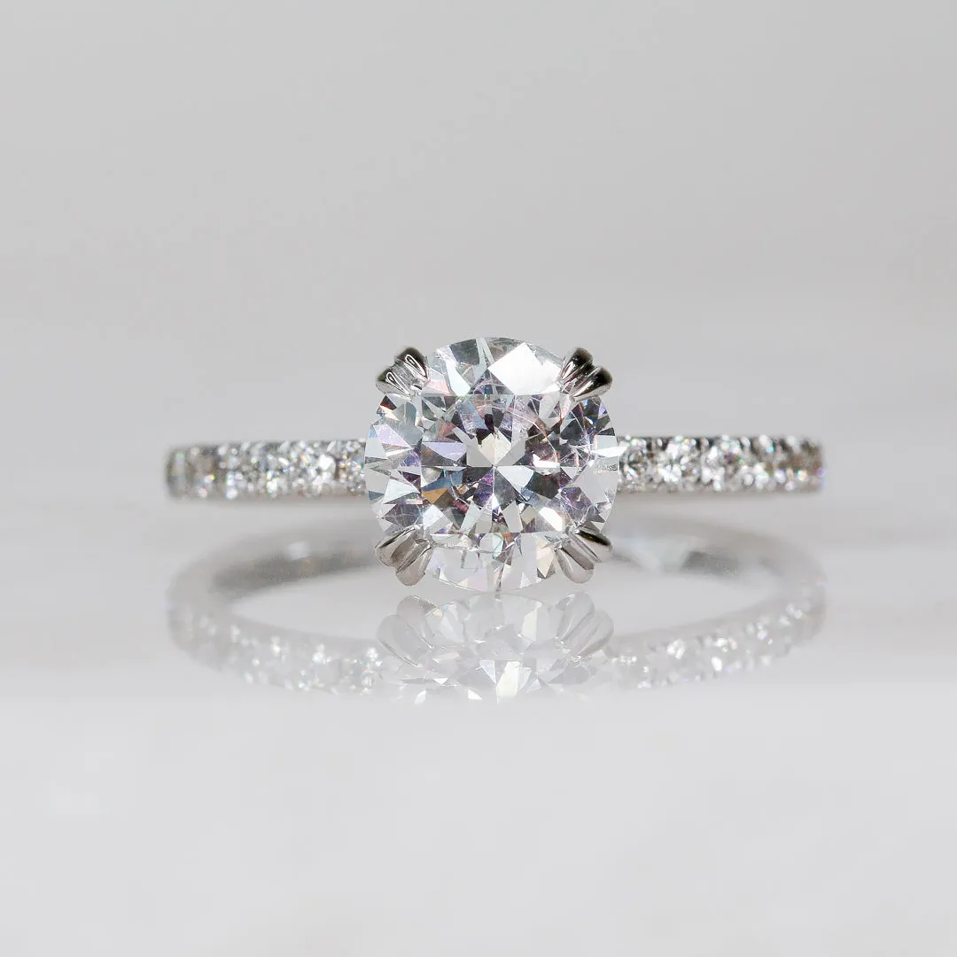 Matahari  Natural Round Cut Diamond Engagement Ring