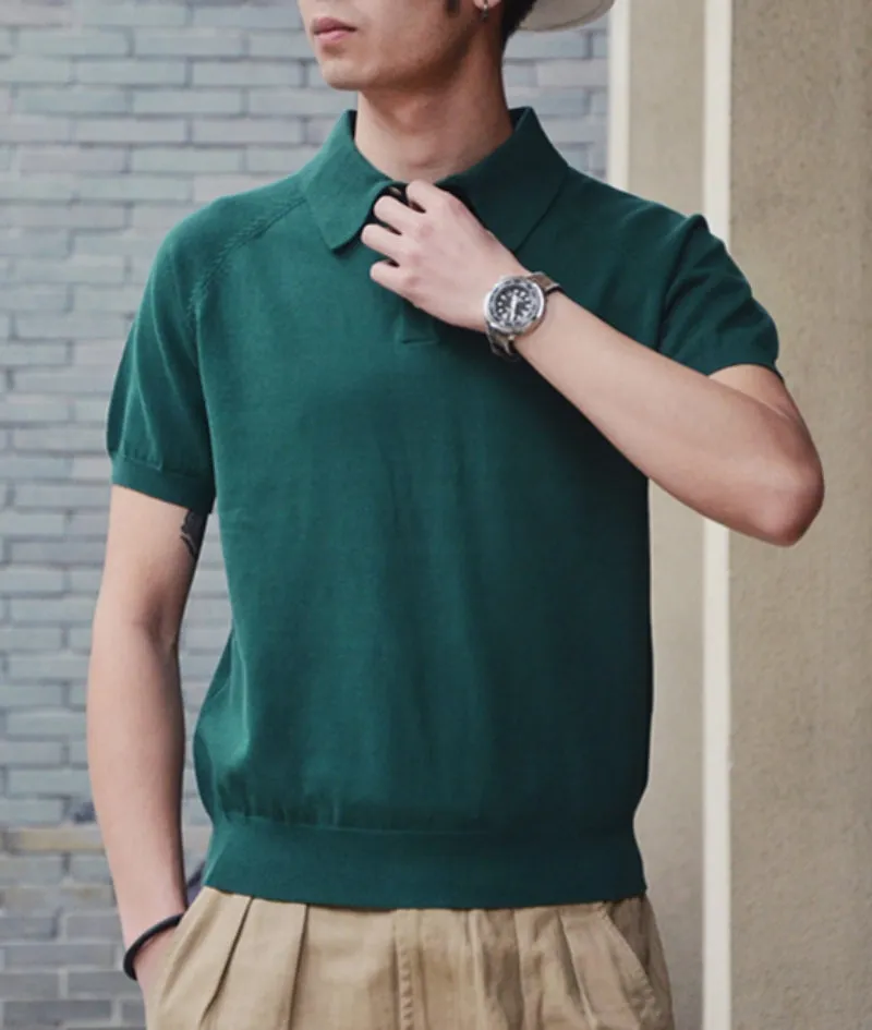 Men's Knit Polo Shirt