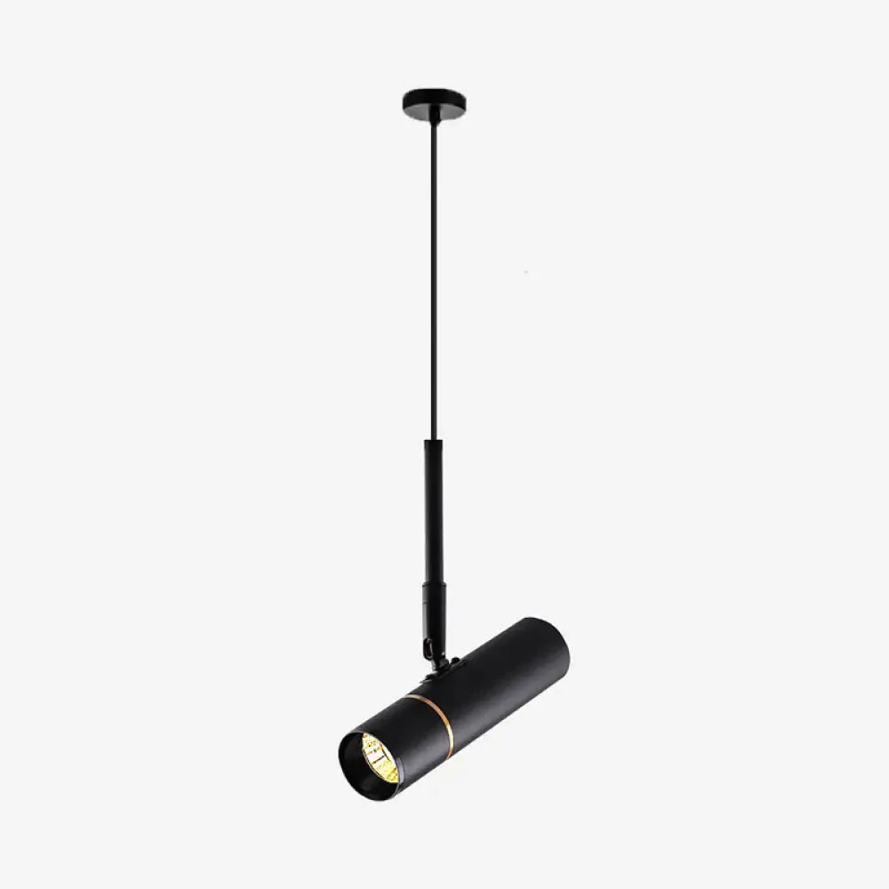 Minimalistic Tube design LED Hanging Lamp for Bedside Suspension Pendant Light in Black