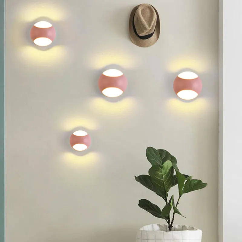 Modern Half-Globe Wall Sconce for Study Room - Sleek Plastic Design