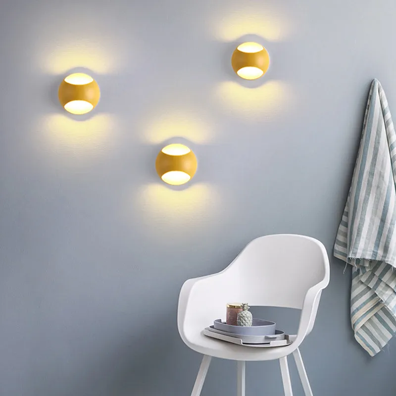 Modern Half-Globe Wall Sconce for Study Room - Sleek Plastic Design