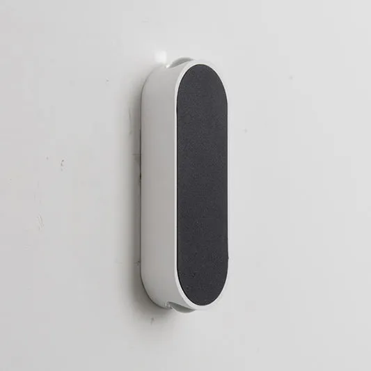 Modern Oval LED Wall Sconce Light - Sleek Black Aluminum Design, Warm/White Lighting for Bedroom