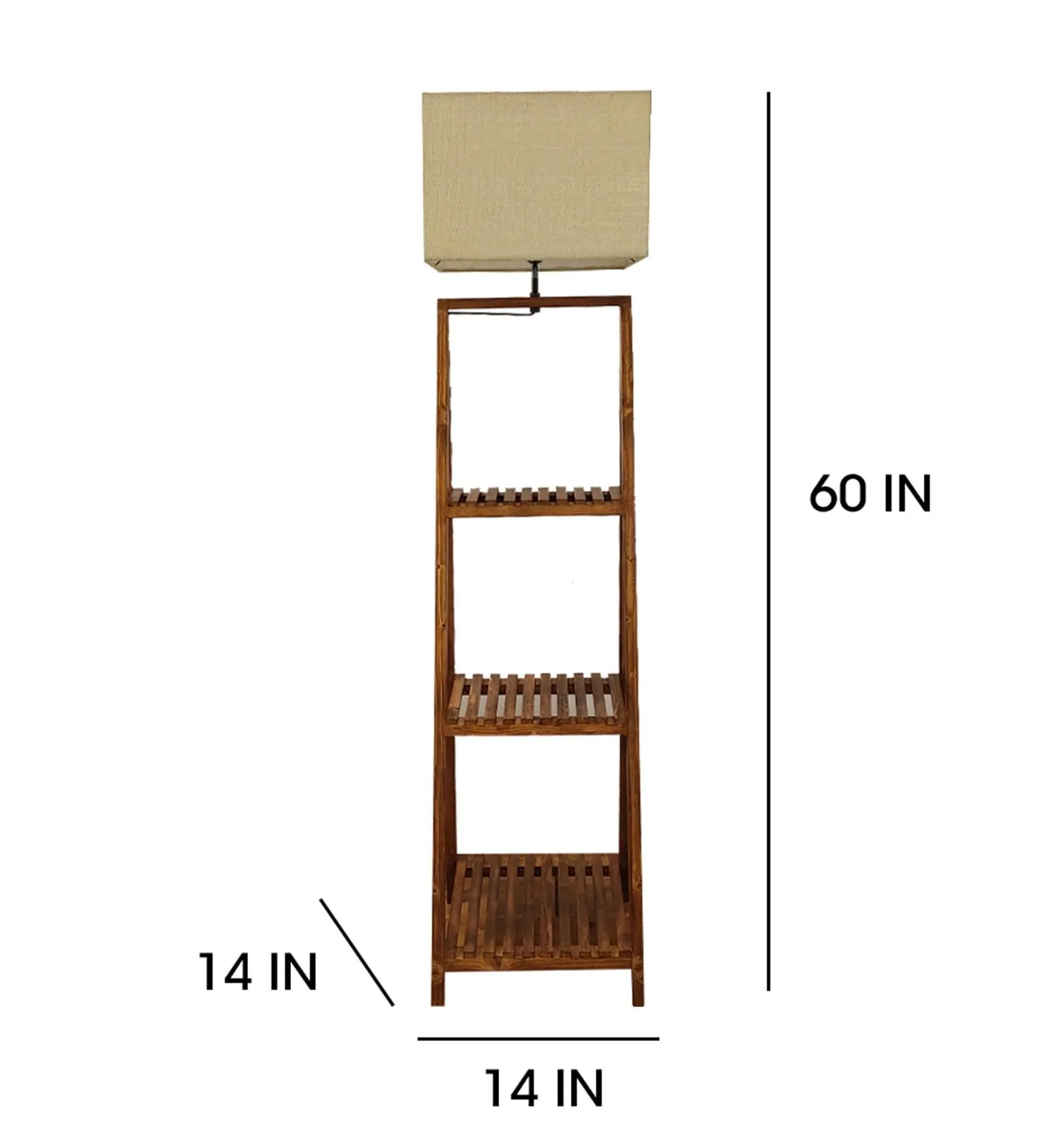 Modern Pinewood Raphael Floor Lamp – Elegant Square Design