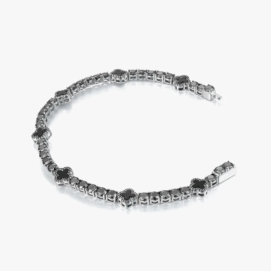 Moissanite S925 Black Motif Tennis Bracelet