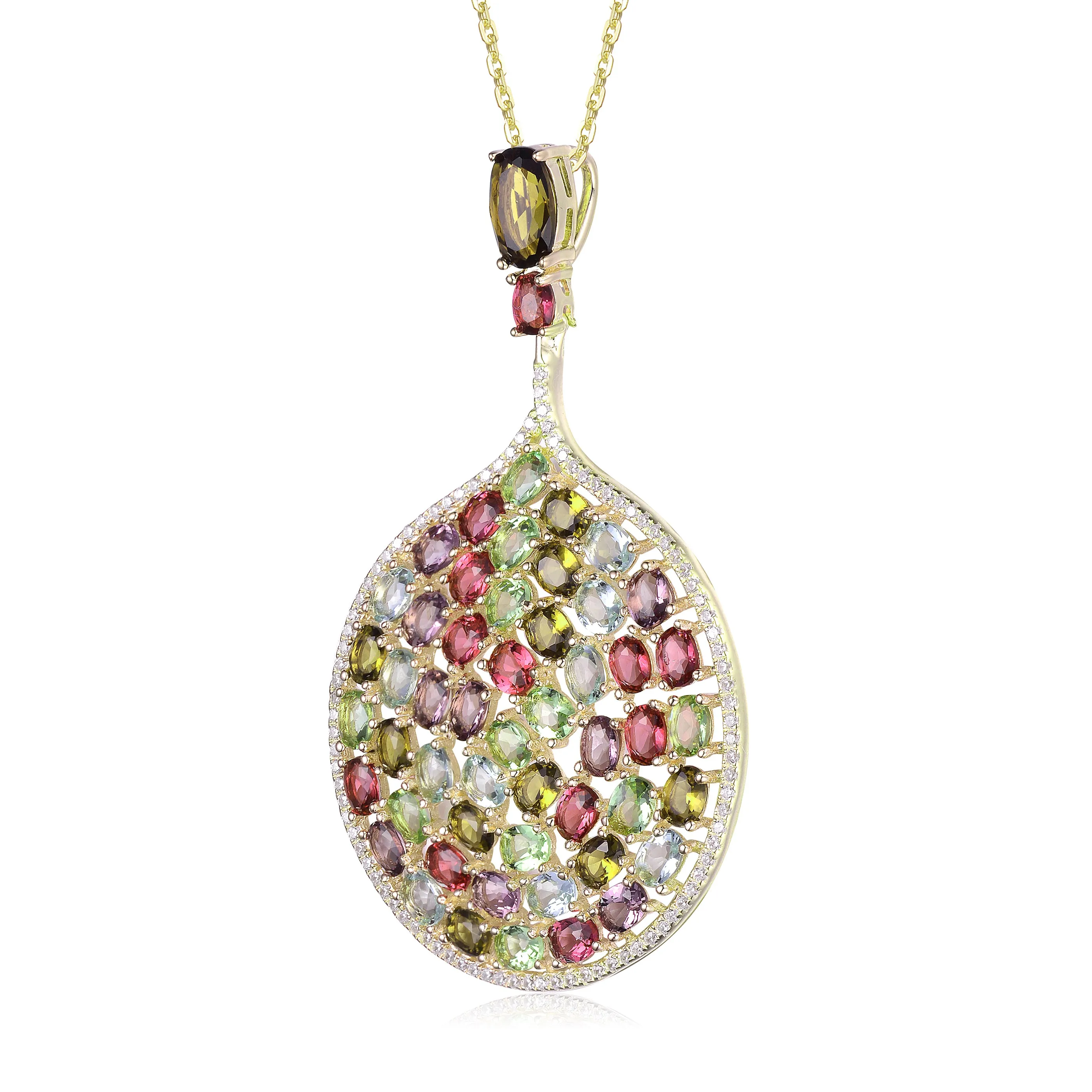 Monfort Multicolor Round Pendant Necklace