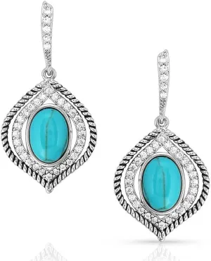 Montana Silversmiths Western Lifestyle Turquoise Dangle Earrings (Sparkling Desert Skies)