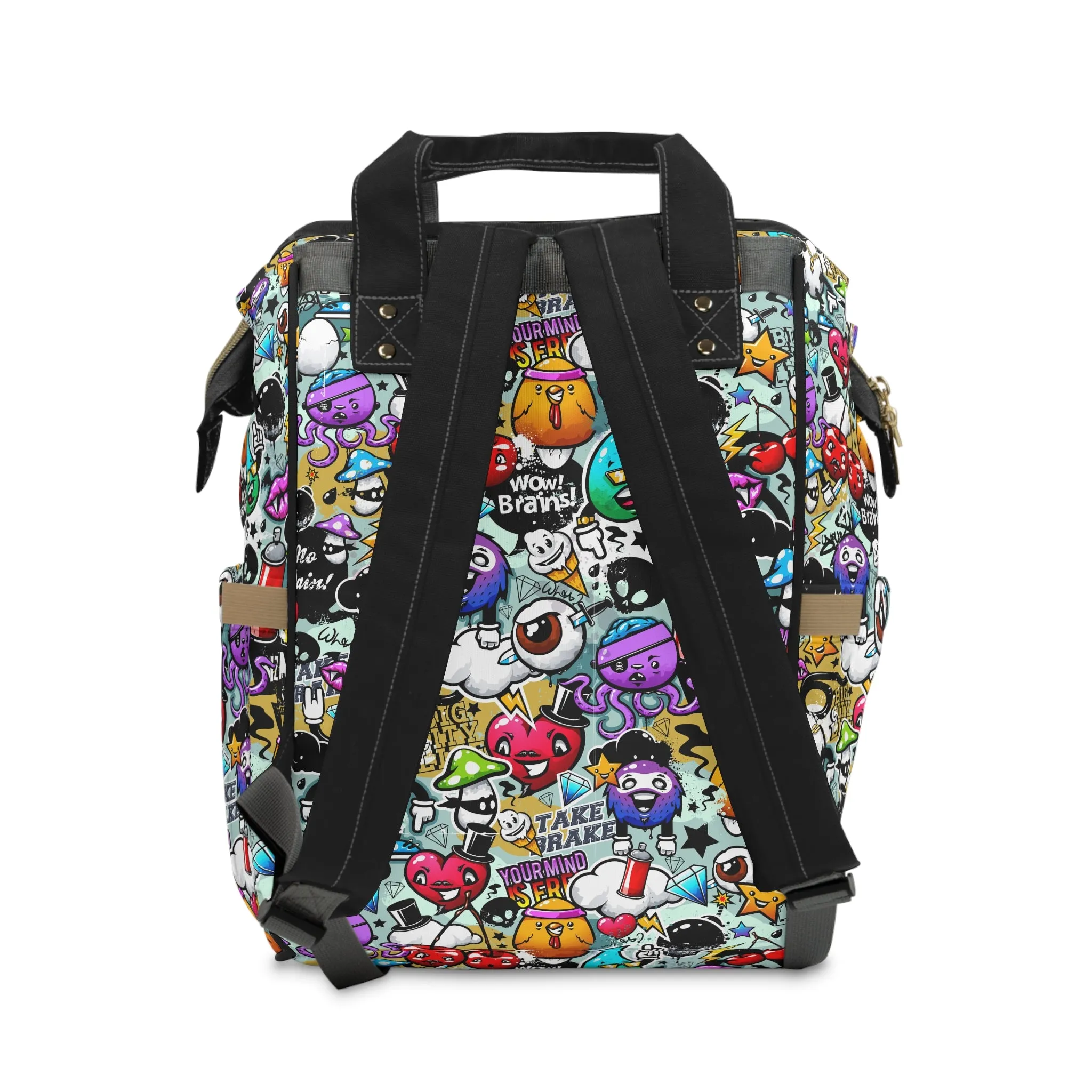 Multifunctional Backpack - Funky Graffiti Pattern