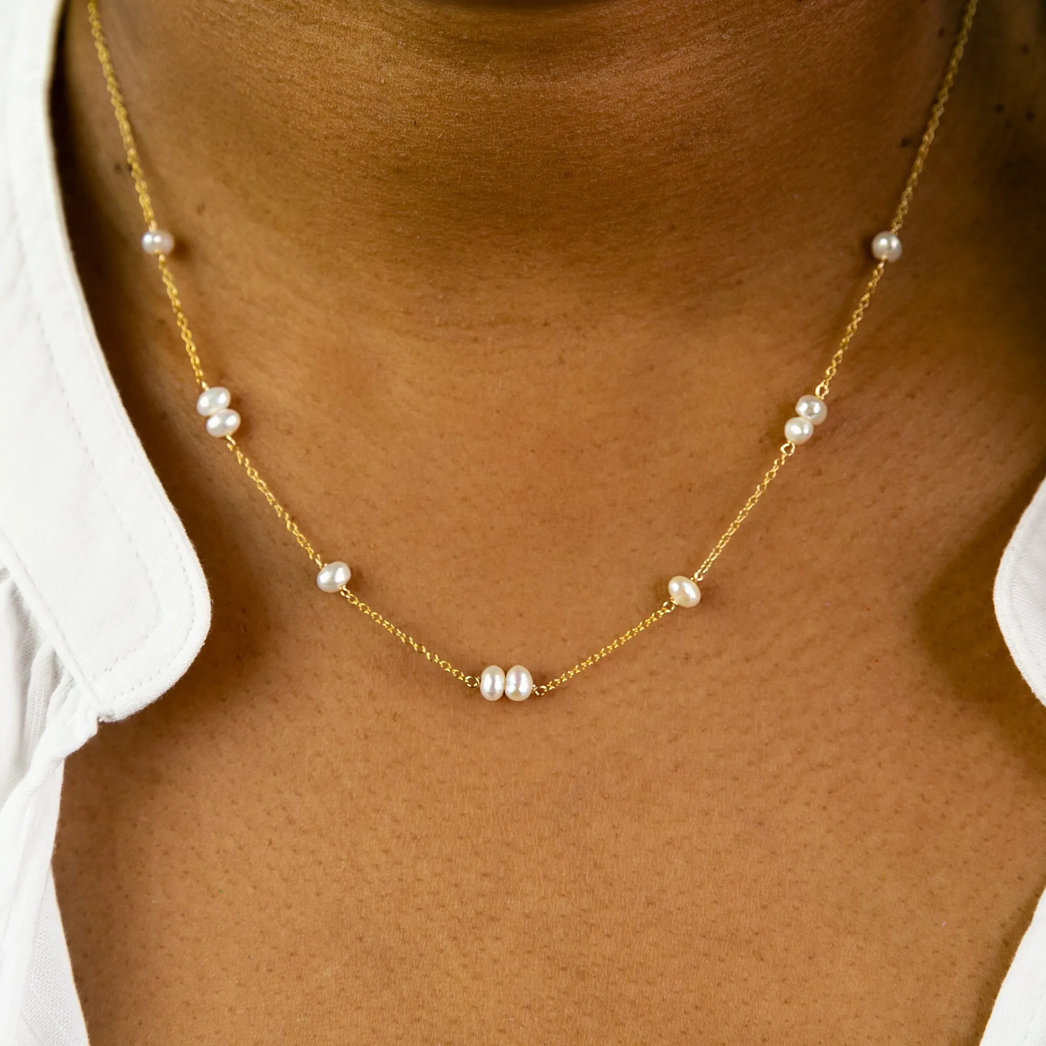 Naya Freshwater Pearl Satellite Necklace