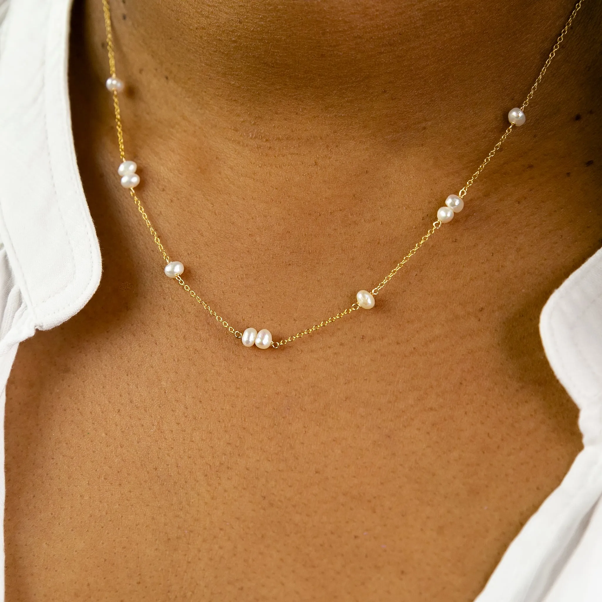 Naya Freshwater Pearl Satellite Necklace