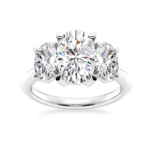 NEW Oval Cut Three Stone Moissanite Engagement Ring