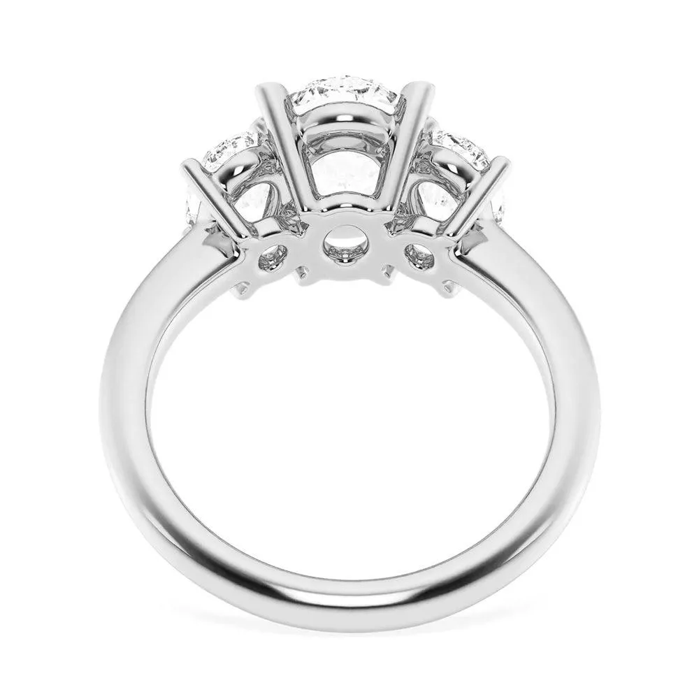 NEW Oval Cut Three Stone Moissanite Engagement Ring