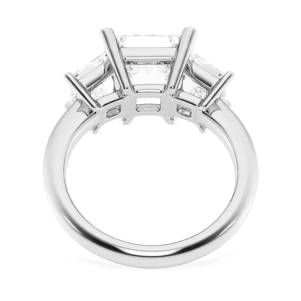 NEW Princess Cut Three Stone Moissanite Engagement Ring