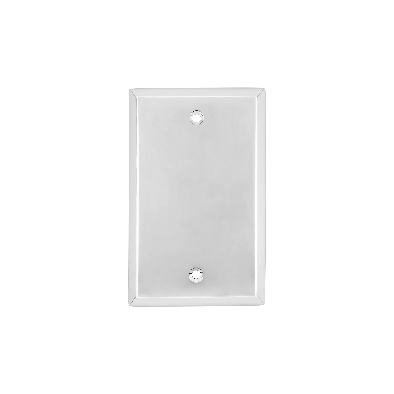 New York Switch Plate with Blank Cover in Bright Chrome