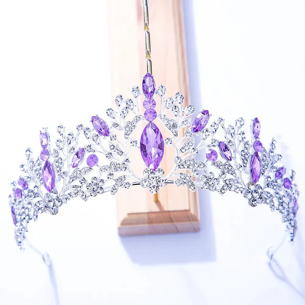 Old Fashion Crystal Tiara Crowns  Party Bridal Hair Accessories