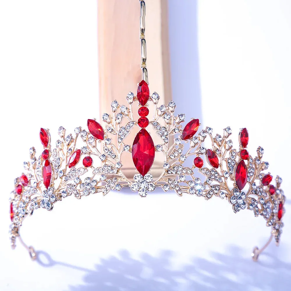 Old Fashion Crystal Tiara Crowns  Party Bridal Hair Accessories