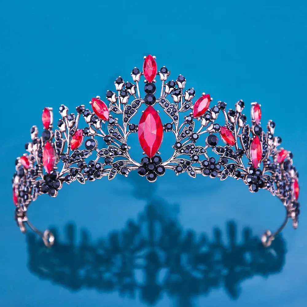 Old Fashion Crystal Tiara Crowns  Party Bridal Hair Accessories