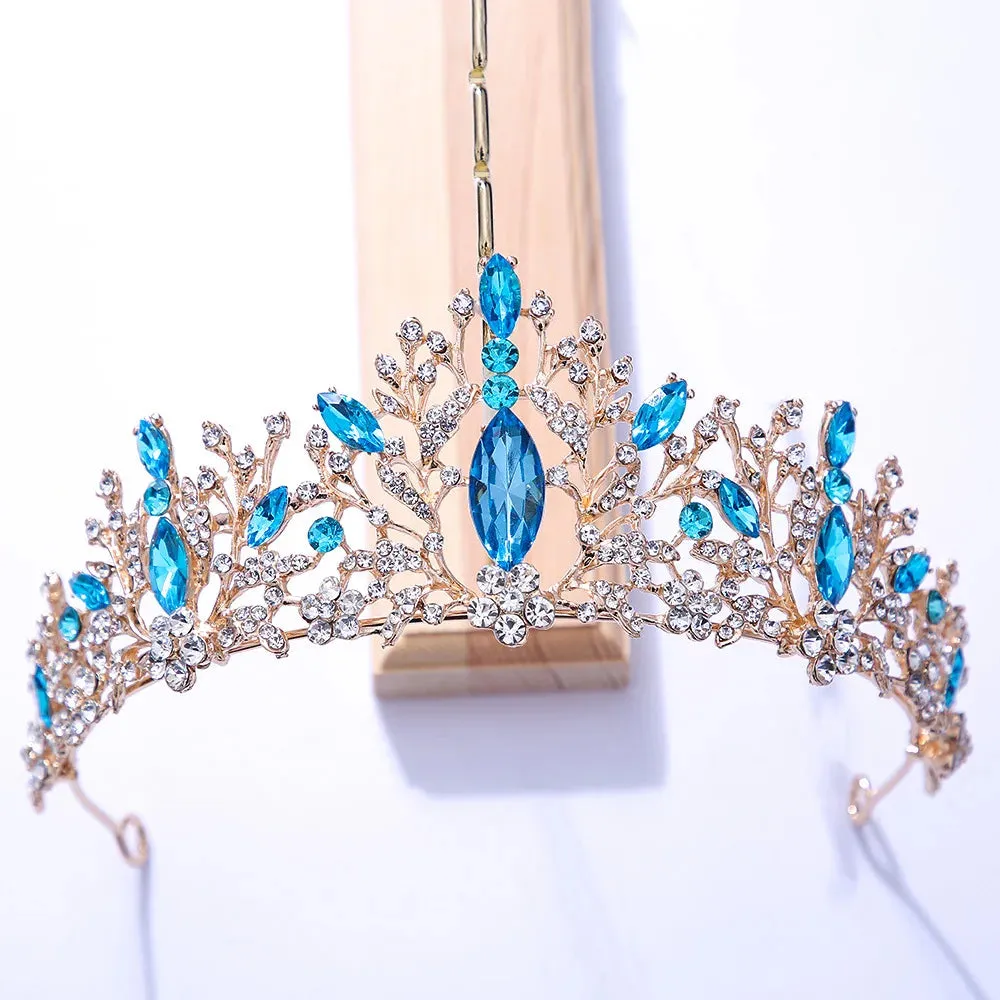 Old Fashion Crystal Tiara Crowns  Party Bridal Hair Accessories