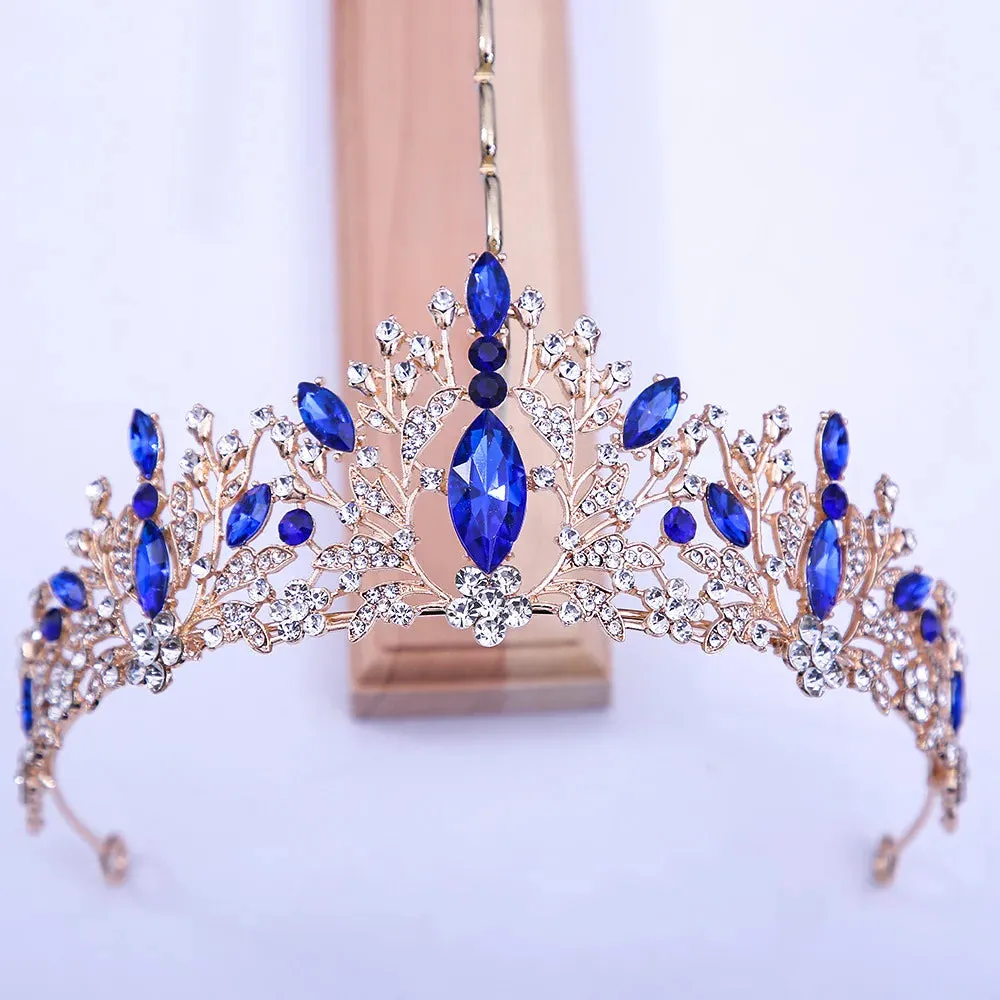 Old Fashion Crystal Tiara Crowns  Party Bridal Hair Accessories