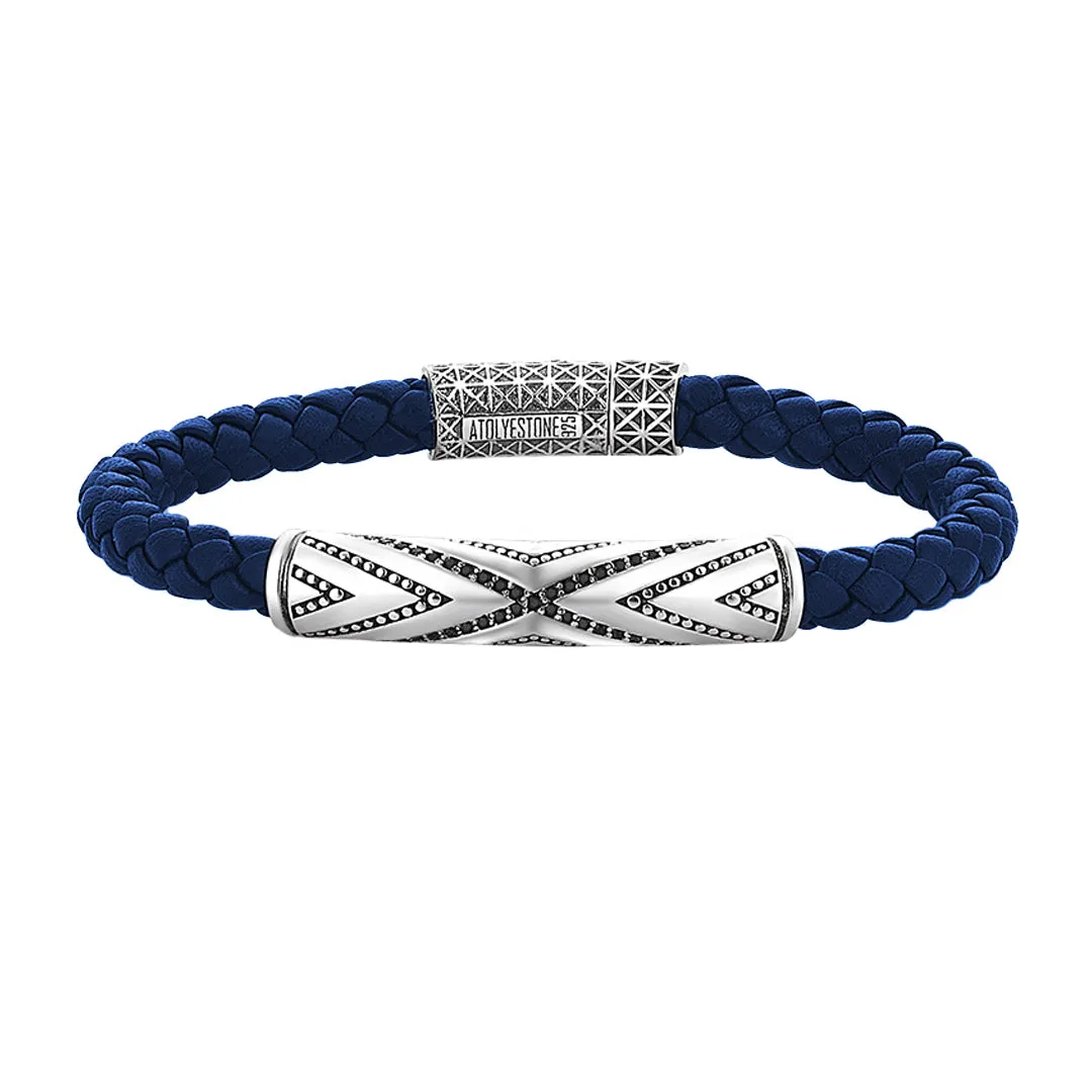 Pave Braided Leather Bracelet