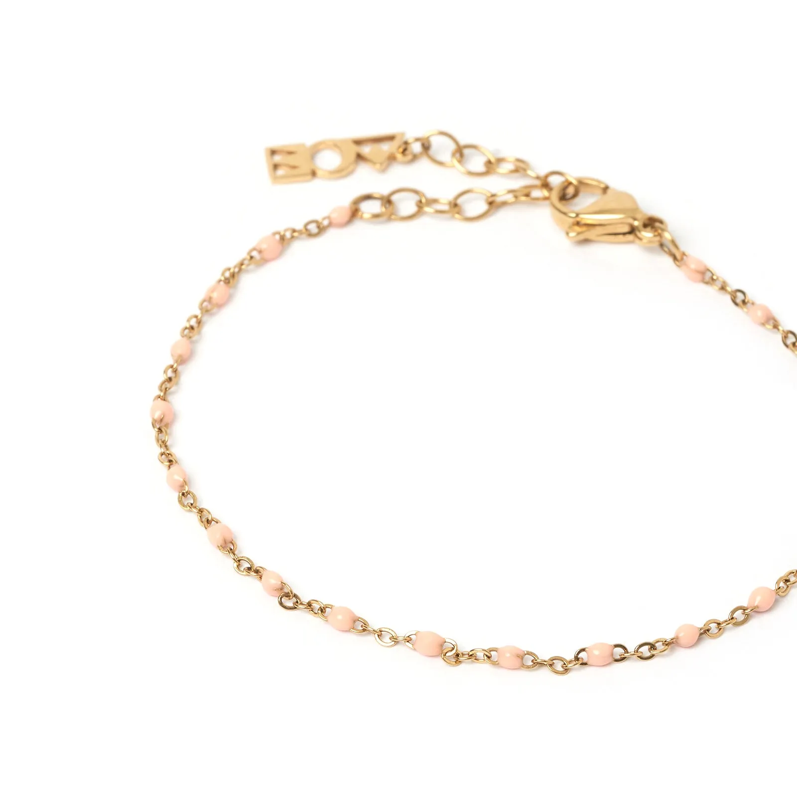 Peggy Gold and Enamel Bracelet - Peach