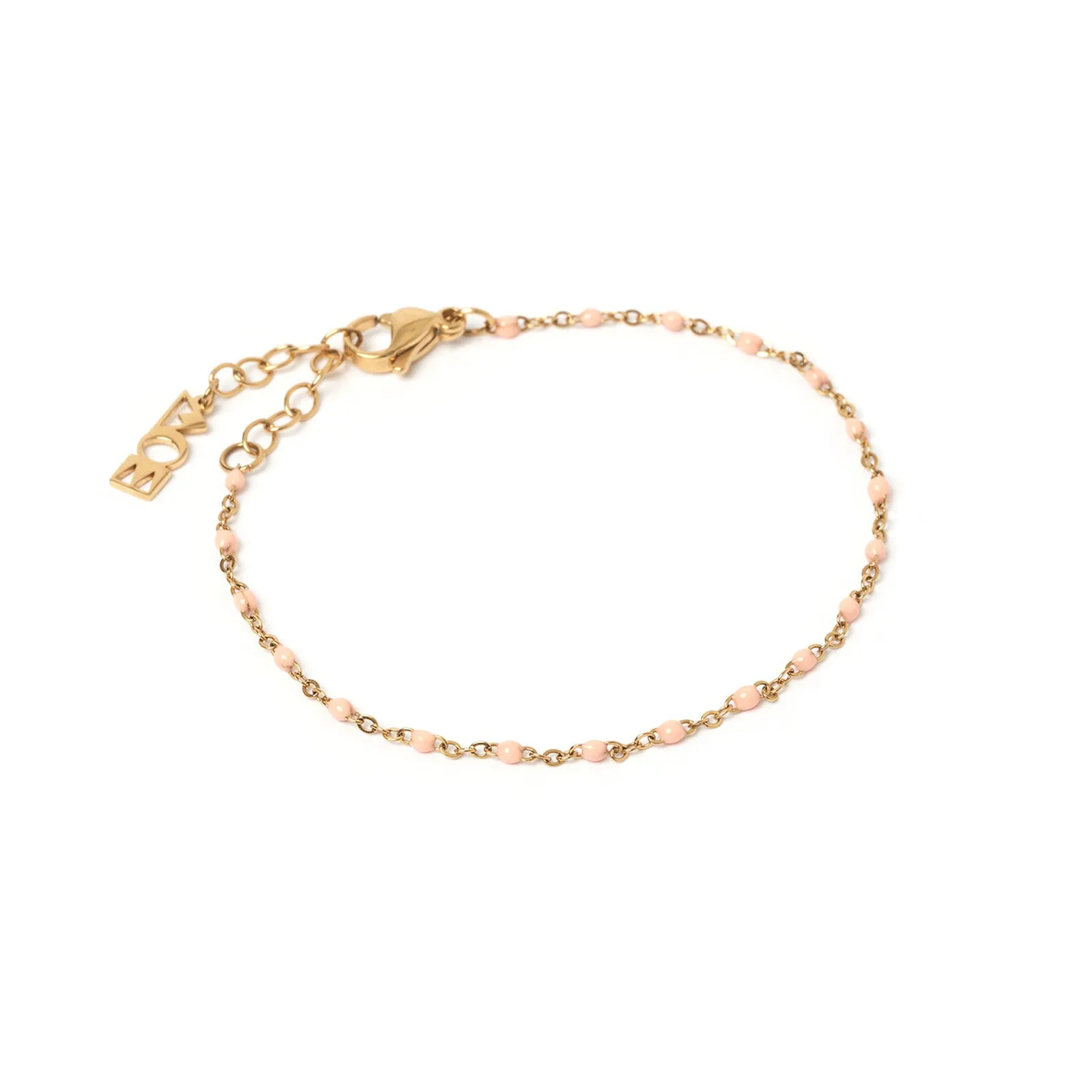 Peggy Gold and Enamel Bracelet - Peach