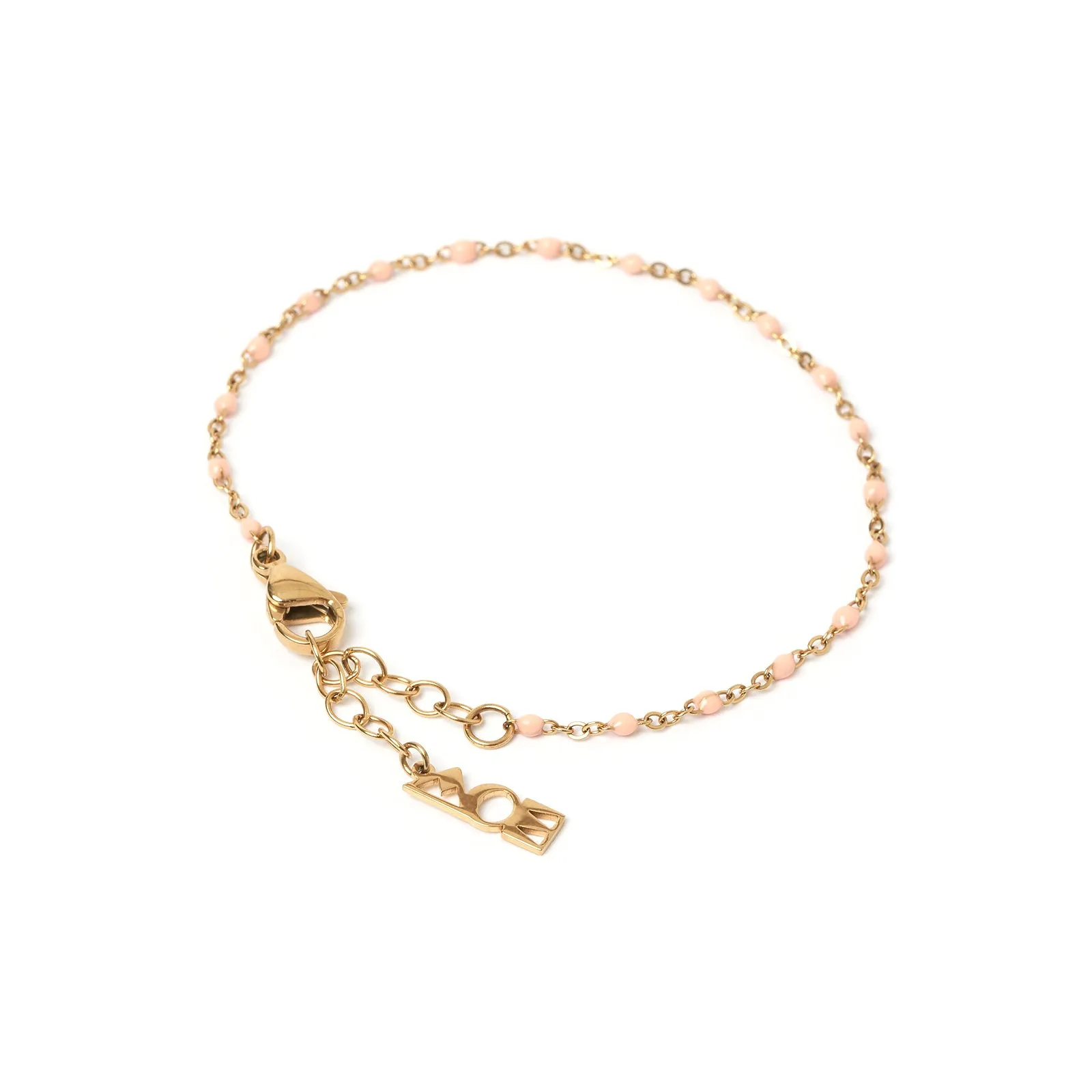 Peggy Gold and Enamel Bracelet - Peach