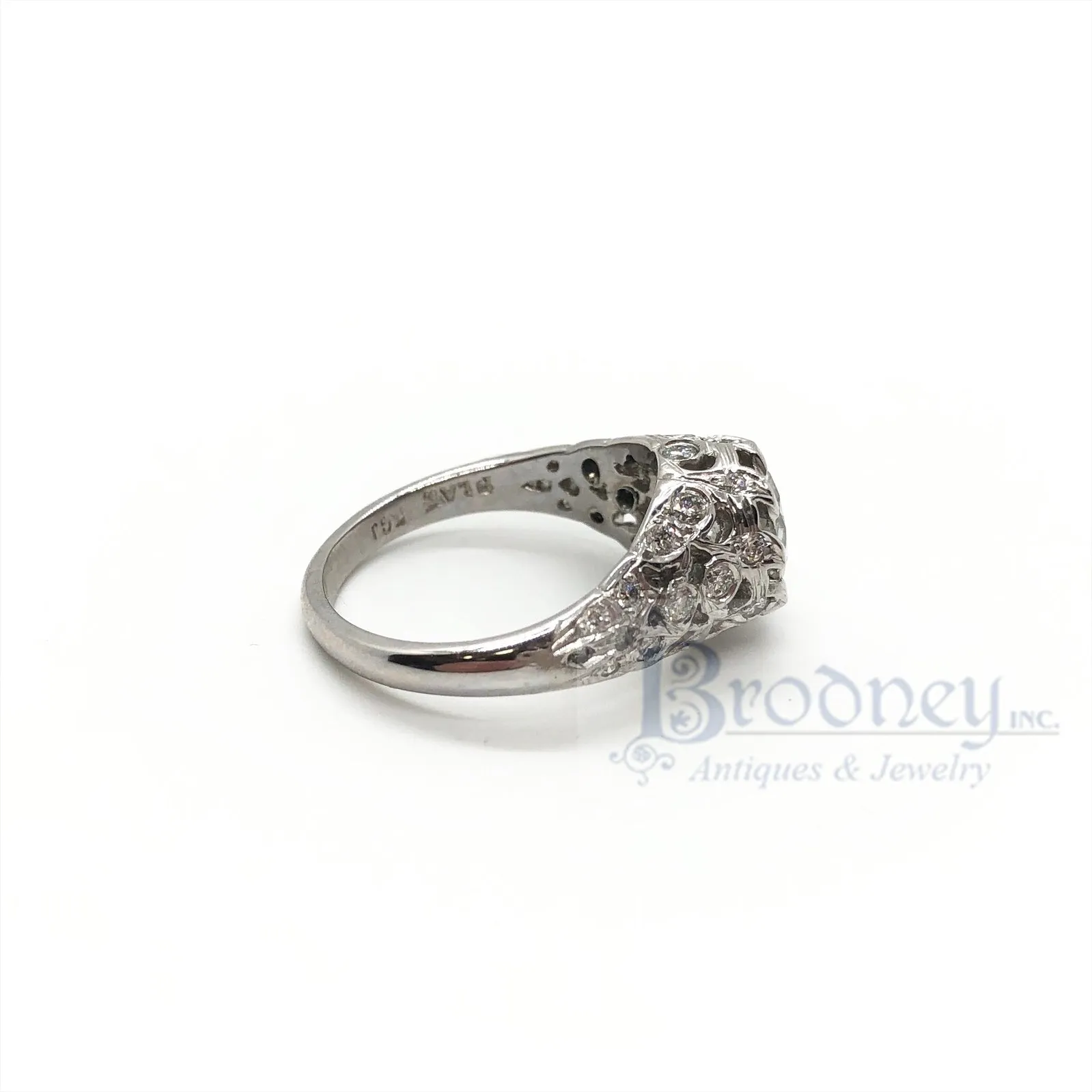 Platinum and Brilliant Cut Diamond Engagement Ring