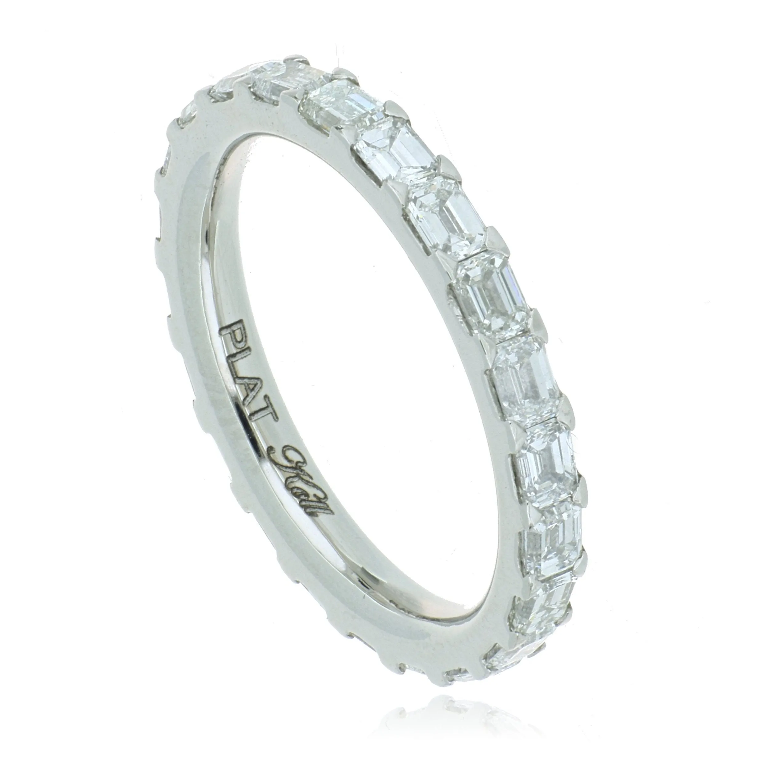 Platinum Baguette Diamond Eternity Wedding Band