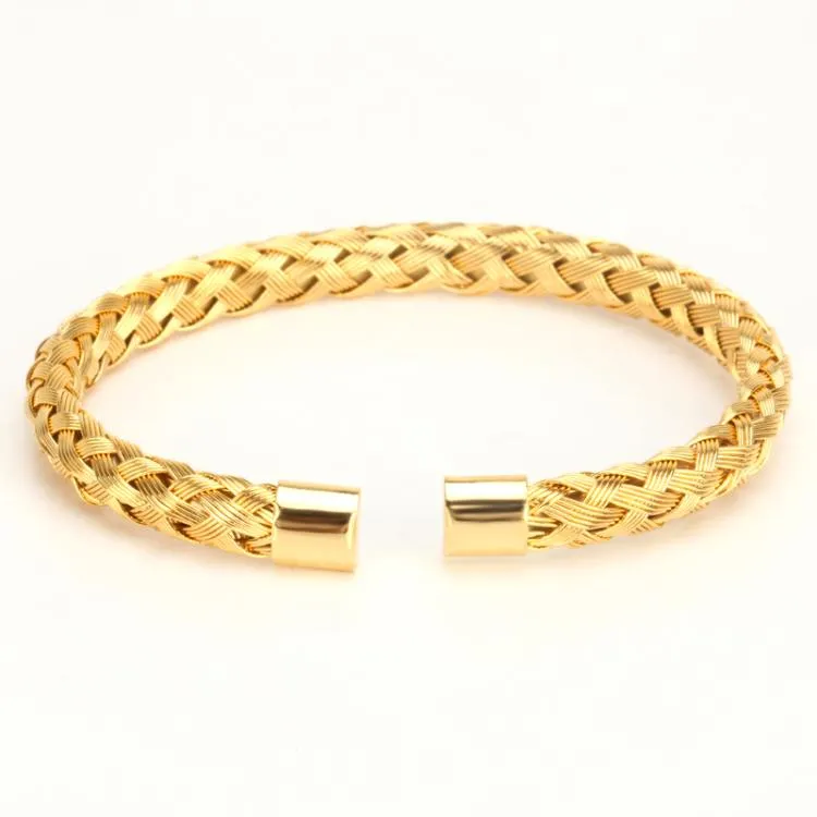 Premium Twisted Wire Titanium Steel Bracelet