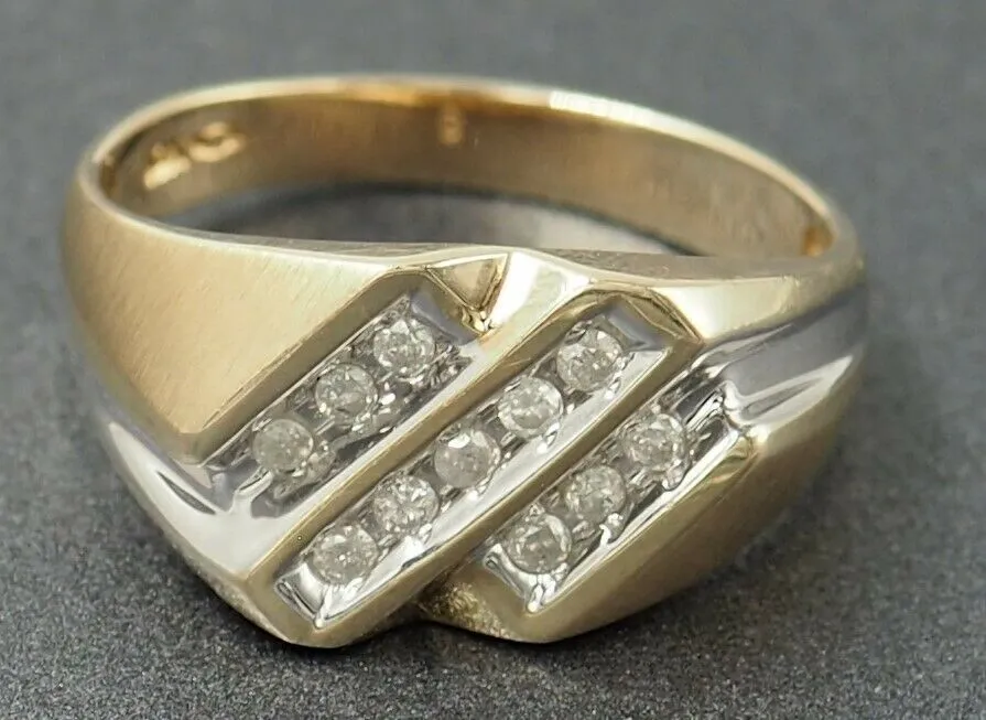 "Say 'I Do' in Style: Stunning 10ct Yellow Gold Diamond Wedding Unisex Ring"