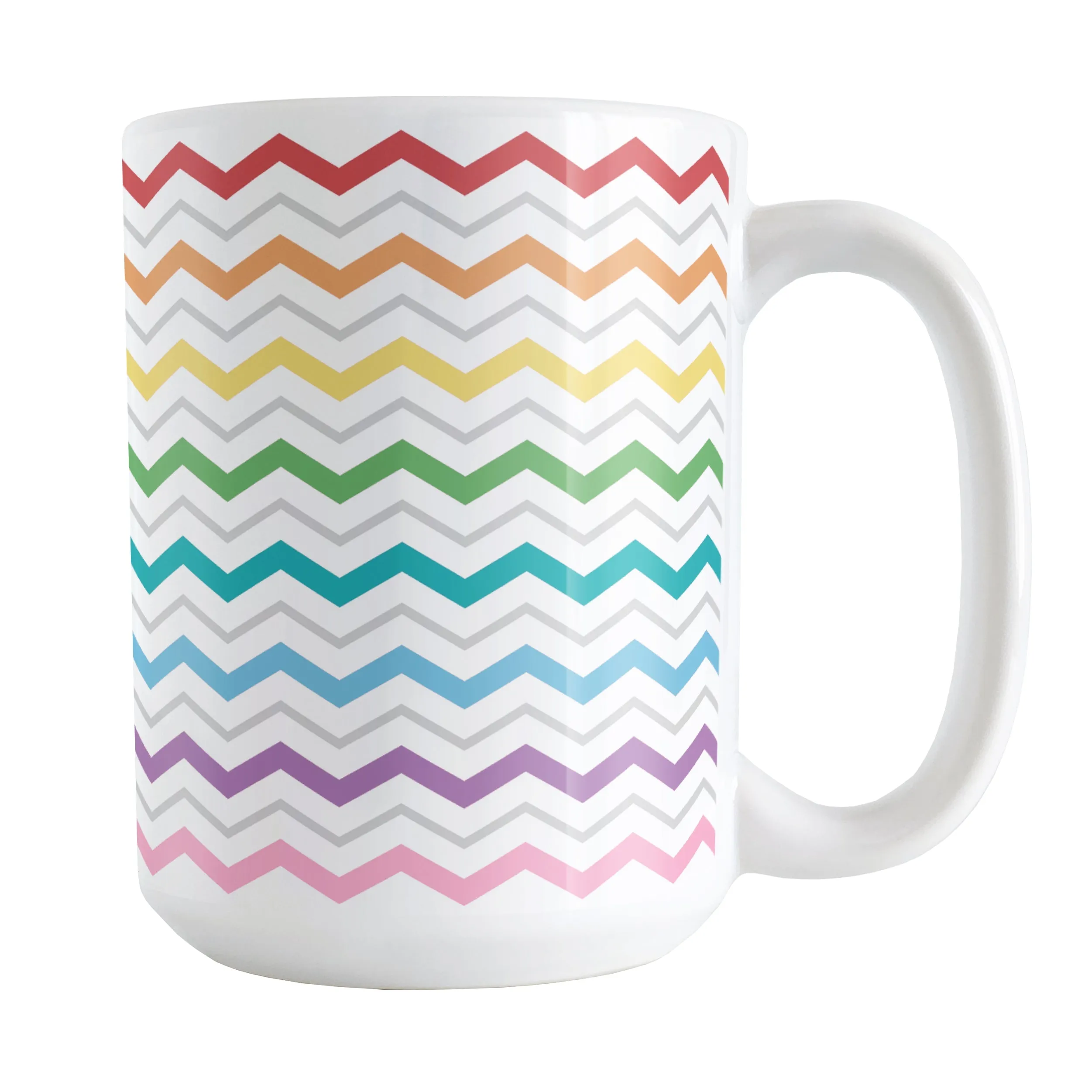 Rainbow Chevron Zigzag Pattern Mug