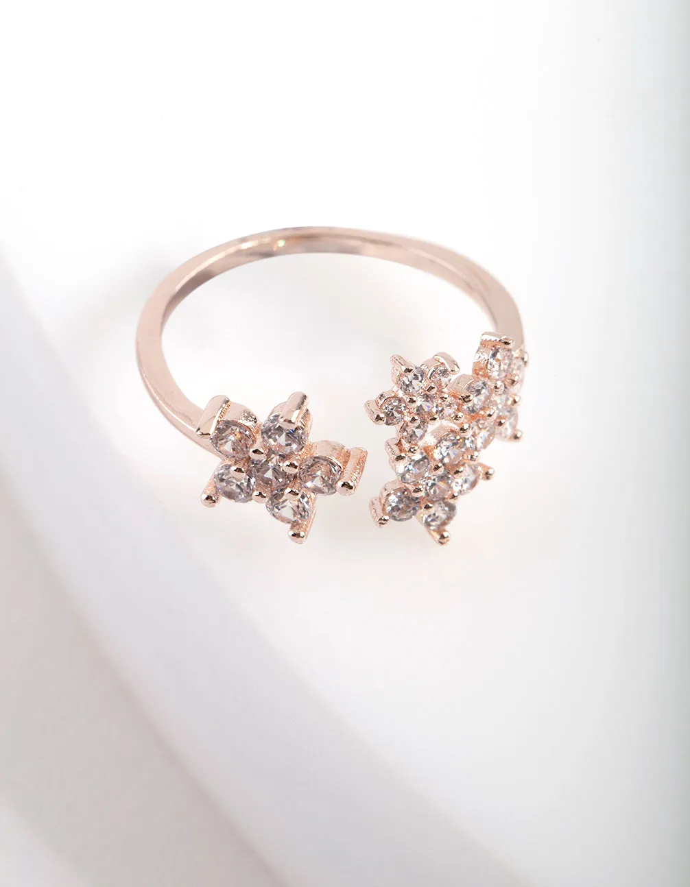 Rose Gold Cubic Zirconia Snake Wrap Ring