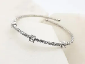 Roxanne - Simple Crystal Bridal Bangle Bracelet