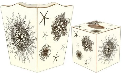 Sea Urchin & Starfish Decoupage 2-Pc. Bath Set