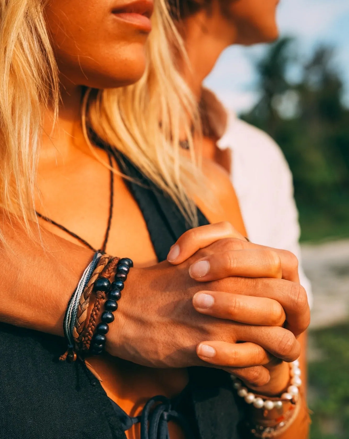 Silver Black Pearl Bracelet