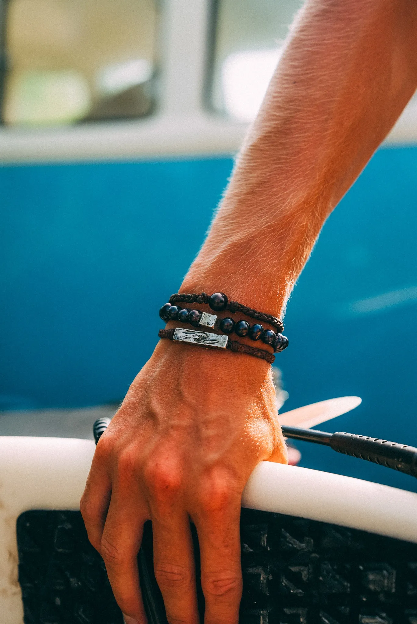 Silver Black Pearl Bracelet