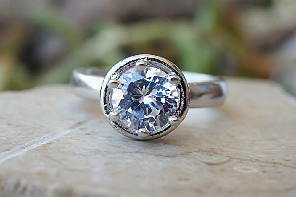 Silver Engagement Ring