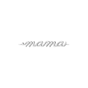 Silver 'Mama' Permanent Bracelet Link 2002008:109:S