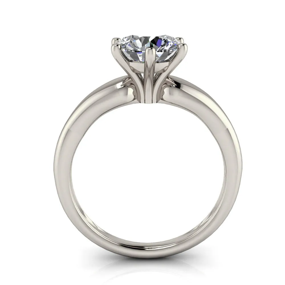 Six Prong Solitaire Engagement Ring - Eli