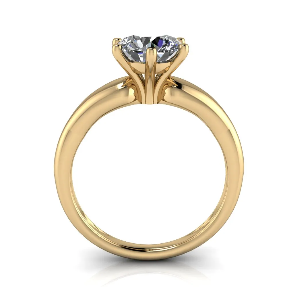 Six Prong Solitaire Engagement Ring - Eli