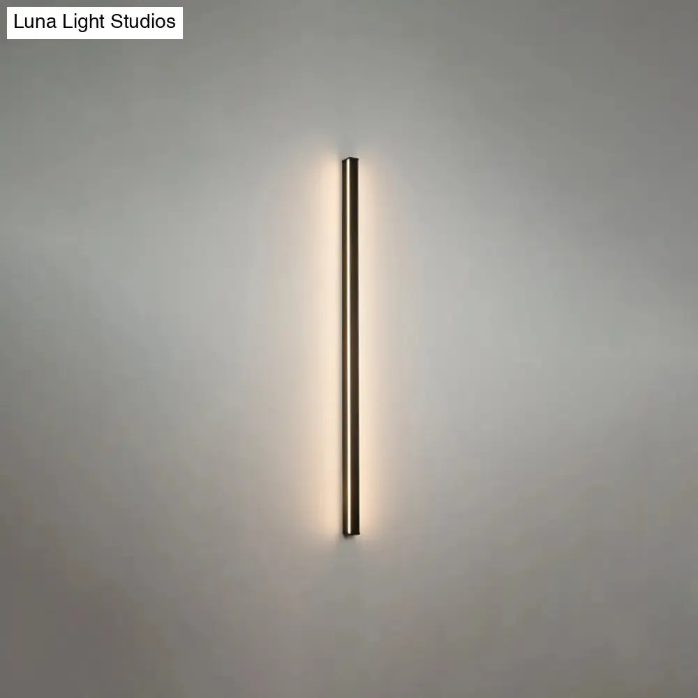 Sleek Black LED Wall Sconce for Hallways - Linear Flush Mount Design