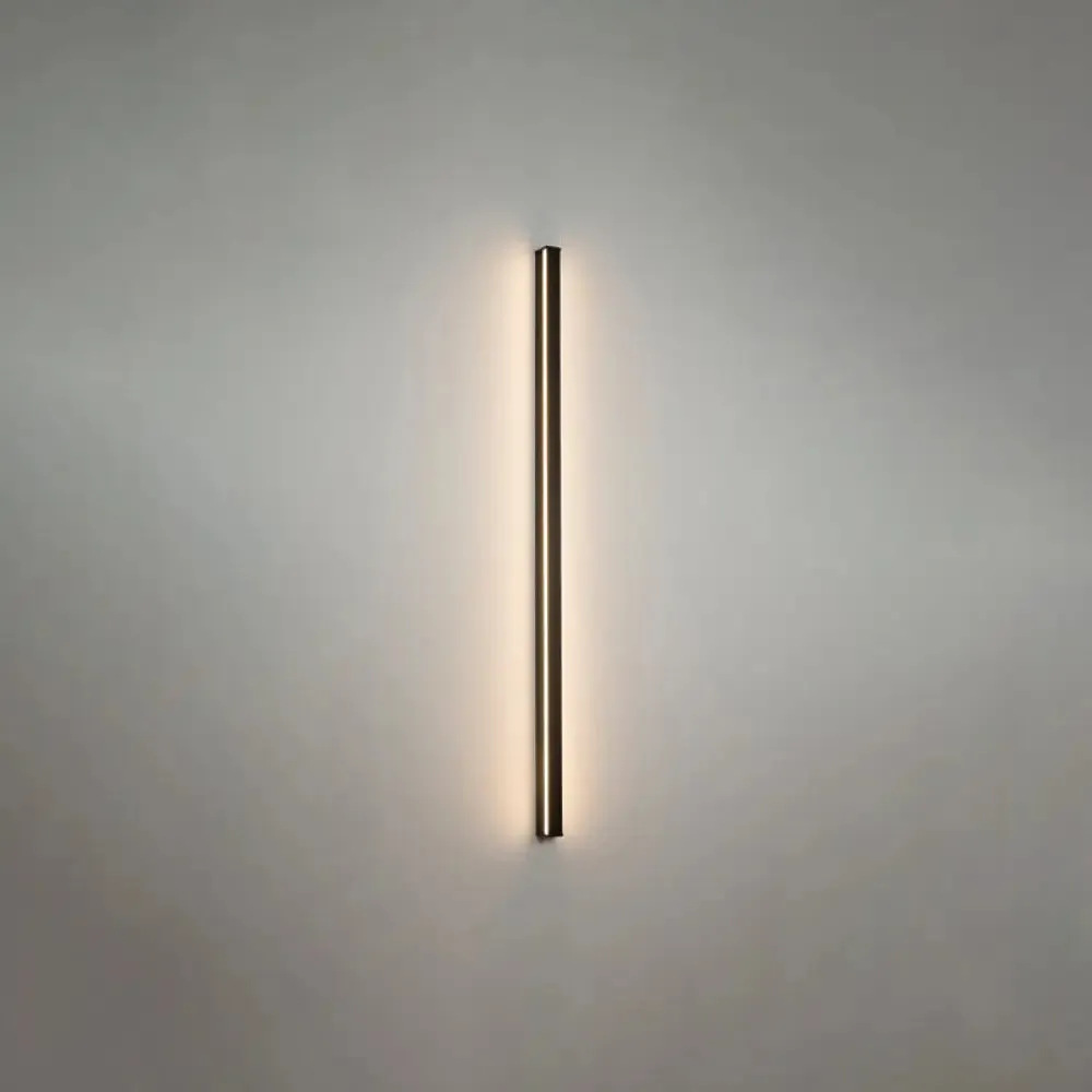 Sleek Black LED Wall Sconce for Hallways - Linear Flush Mount Design